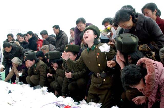 Mirusio Šiaurės Korėjos vadovo gedi ir gamta