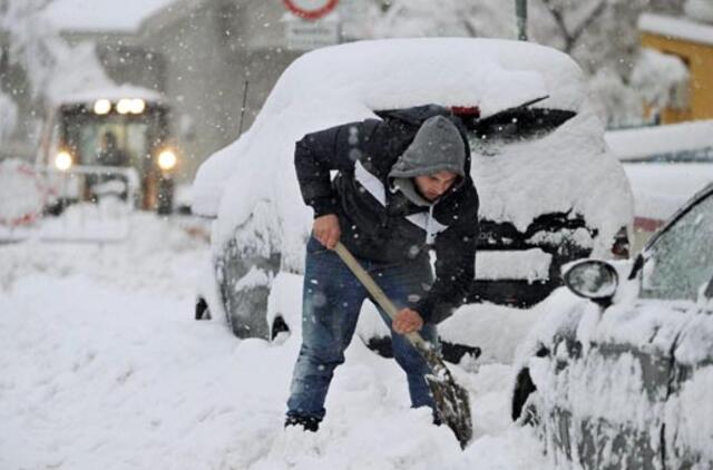 Italijoje daugėja šalčio aukų