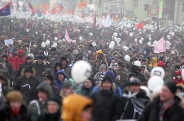 Maskvoje - mitingas "Už sąžiningus rinkimus"