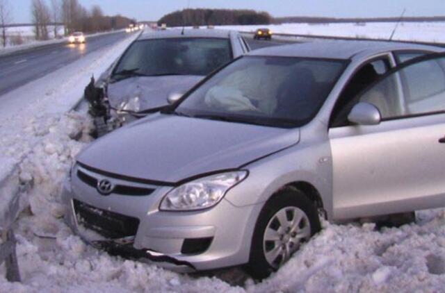 Slidi pamiškė "nepagailėjo" dviejų automobilių