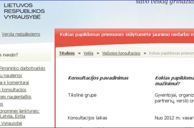 Vyriausybė kviečia visuomenę įsitraukti į diskusijas, kaip mažinti jaunimo nedarbą