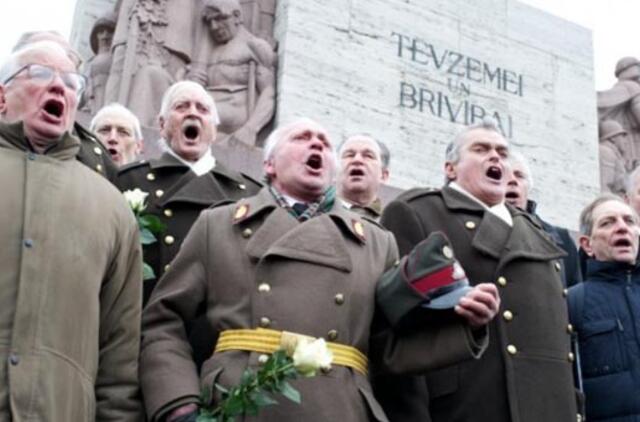 Latvių SS legiono veteranų maršas Rygoje vyko ramiai