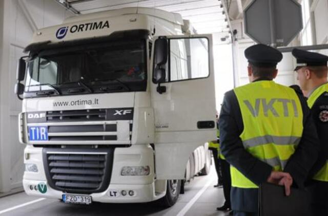 Transporto kontrolės postas jau dirba visu pajėgumu