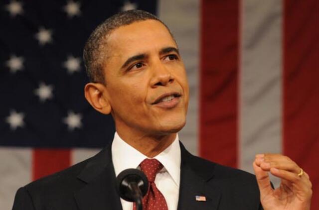 B. Obamos rinkimų kampanijos šūkis bus "Pirmyn!"