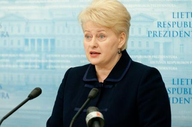 Dalia Grybauskaitė: spekuliuoti dėl euro įvedimo datų nereikėtų