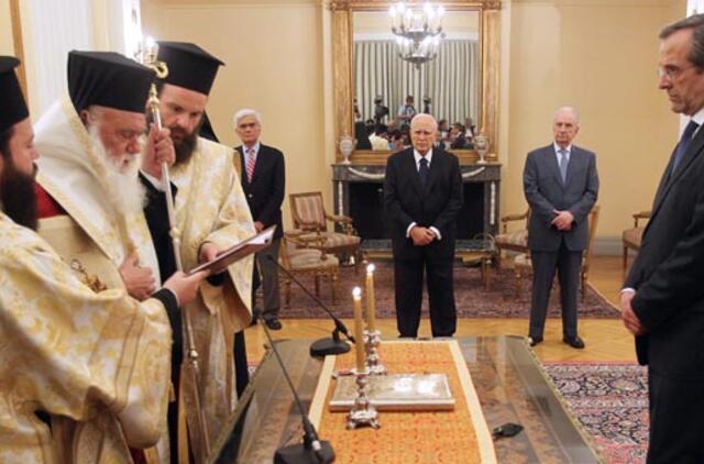 Antonis Samaras prisaikdintas naujuoju Graikijos ministru pirmininku