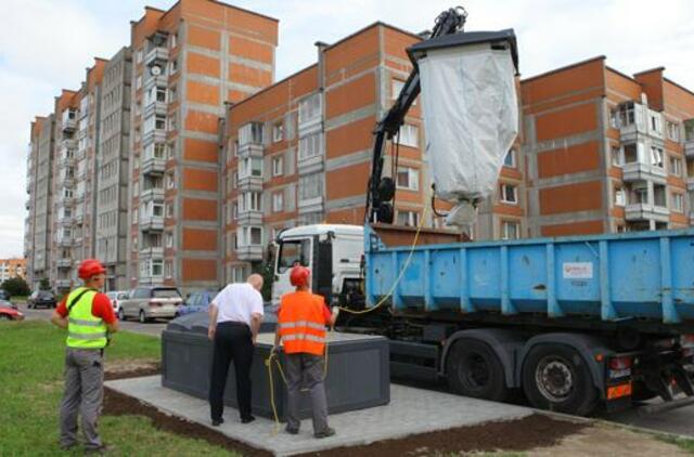 Bandužių gatvės gyventojams - požeminis konteineris