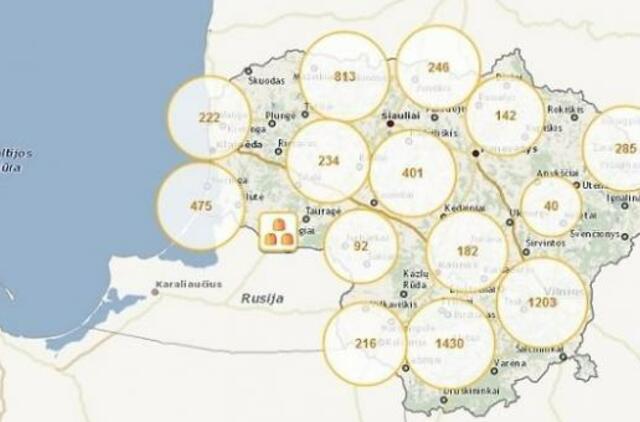 Kur rūšiuoti šiukšles, parodys žemėlapis