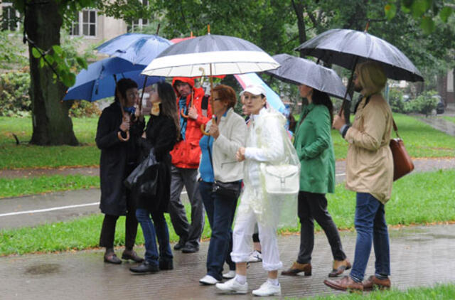 Meilės skulptūroms lietus nepaskandino