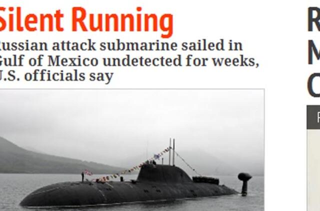 Prie JAV krantų pastebėtas rusų povandeninis laivas