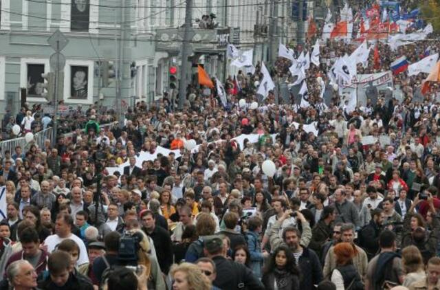 Maskvoje prasidėjo masinis protestas prieš V. Putiną