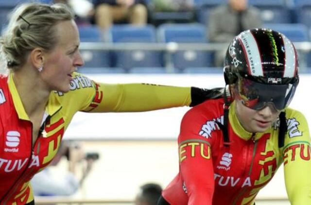 Dviratininkės S. Krupeckaitė ir G. Gaivenytė Europos treko čempionate iškopė į finalą