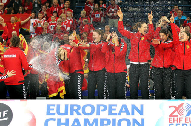 Europos moterų rankinio čempionato auksas - juodkalnietėms
