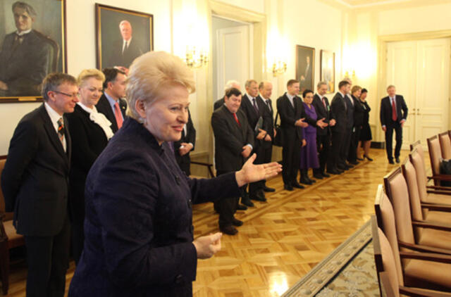 D. Grybauskaitė: pirmininkavimas ES - visų politinių jėgų atsakomybė