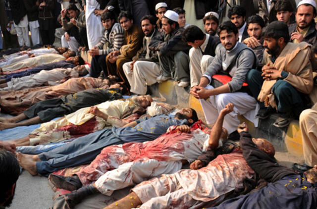 Pakistane - protestas dėl 18 gyventojų nužudymo