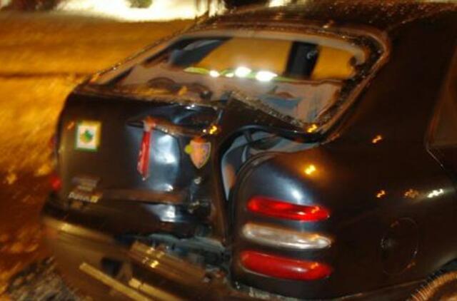 Po smūgio į medį liko tik "Žalias lapas" (foto)