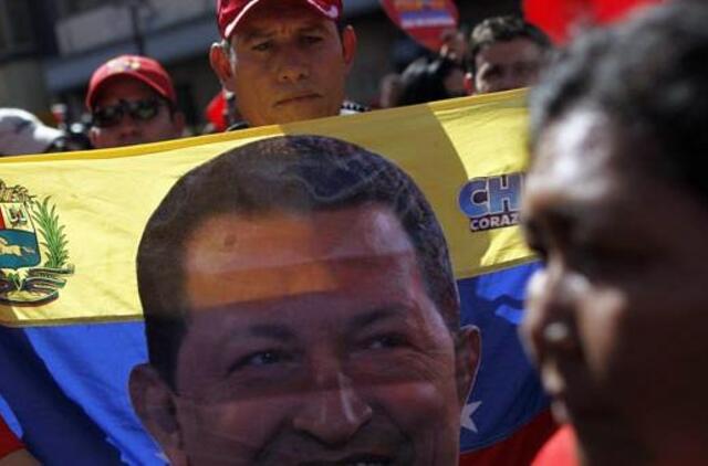 Venesueloje H. Čaveso šalininkai surengė demonstraciją jam paremti