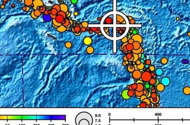 Prie Saliamono salų Ramiajame vandenyne įvyko 8 balų stiprumo žemės drebėjimas