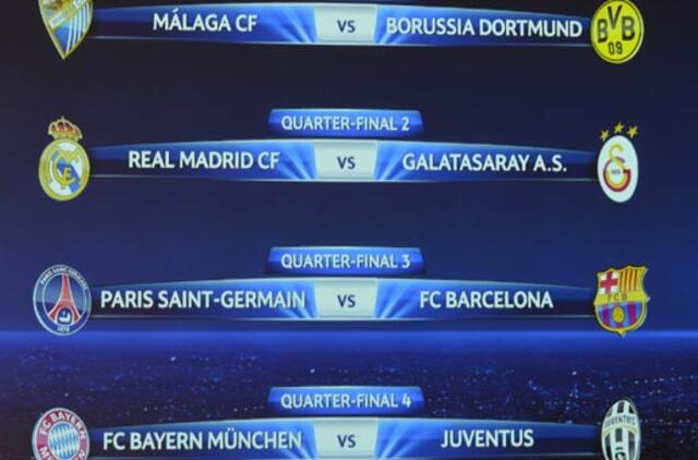 Ištraukti Čempionų lygos ketvirtfinalio burtai