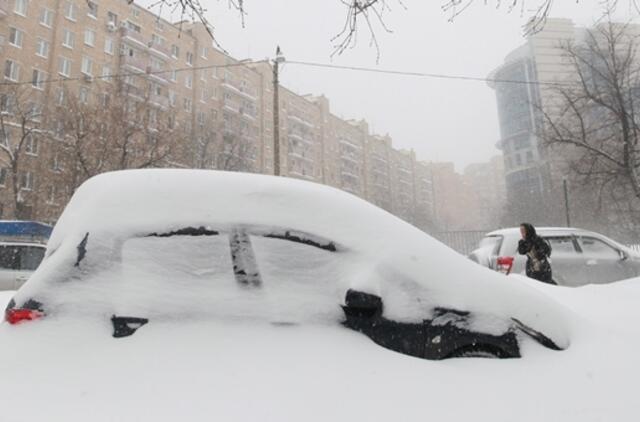 Rusijos sostinėje prisnigo 70 cm