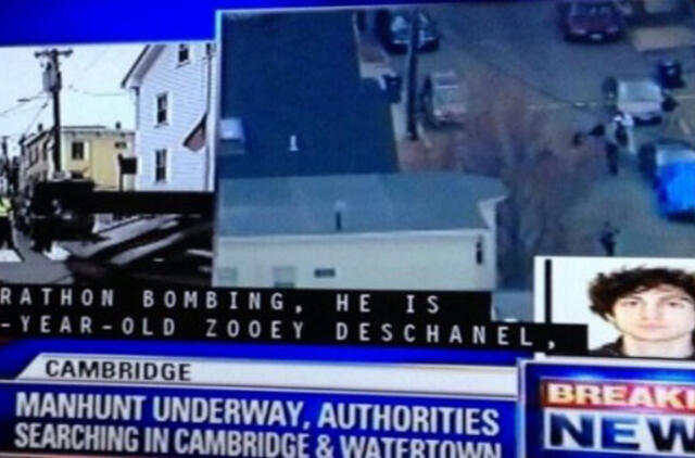 Aktorė Zooey Deschanel per klaidą pavadinta Bostono teroriste