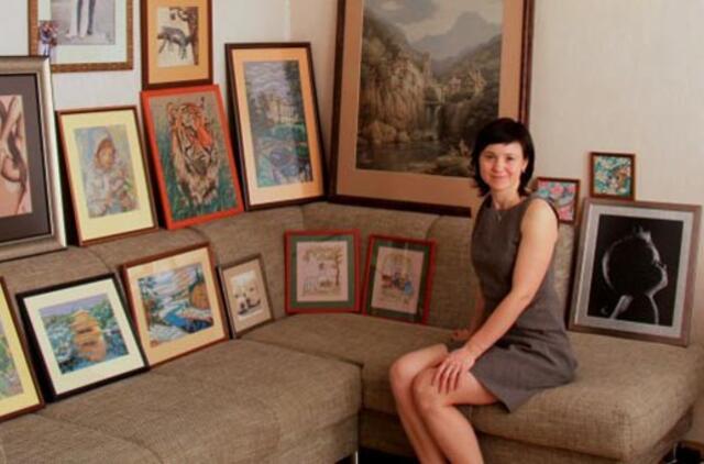 Didžiausias kryželiu siuvinėtas paveikslas siekia rekordo