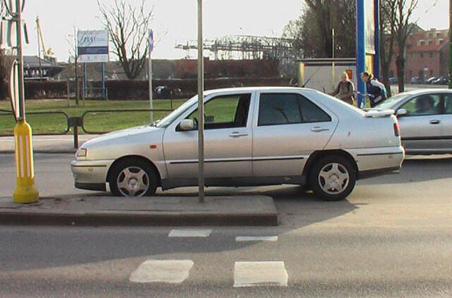 Pametė automobilį pėsčiųjų perėjoje