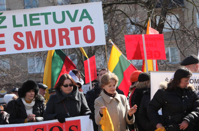 Prie Seimo susirinko keli šimtai Neringos Venckienės šalininkų