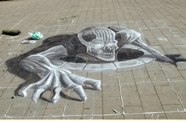 Pirmasis Šilutėje 3D piešinys sukiršino gyventojus