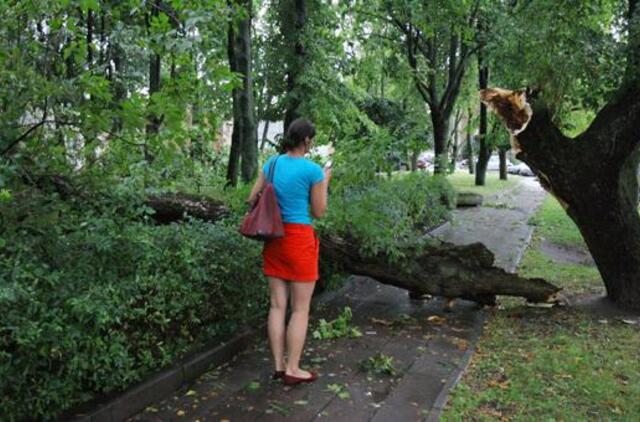 Sekmadienį galime sulaukti škvalo ir krušos