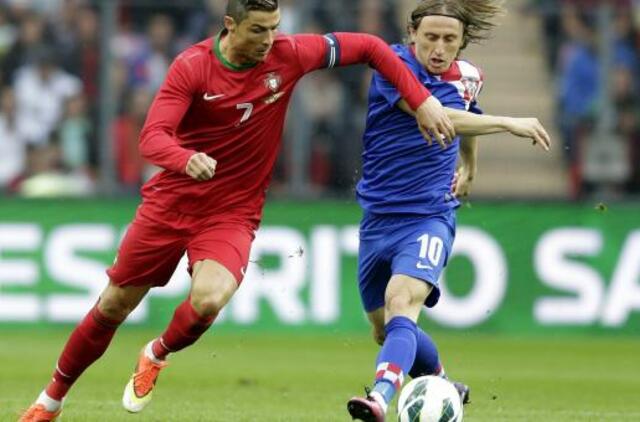 Portugalijos futbolininkai nugalėjo kroatus