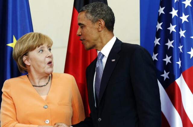 Vokietijos kanclerė Angela Merkel su Baraku Obama kalbėjo apie sekimą internete