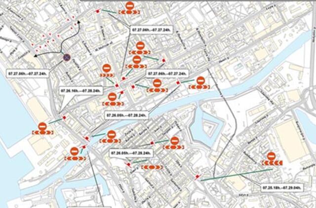 Kaip geriau važiuoti į Jūros šventę? (schemos)