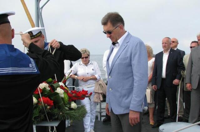 Žuvusiuosius jūroje pagerbė ir premjeras