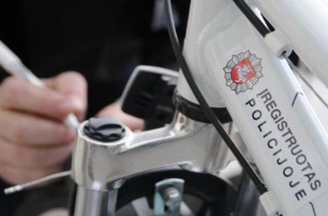 Pareigūnai kviečia pasižymėti dviračius