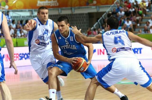 Italijos krepšininkai įveikė graikus ir iškovojo ketvirtąją pergalę