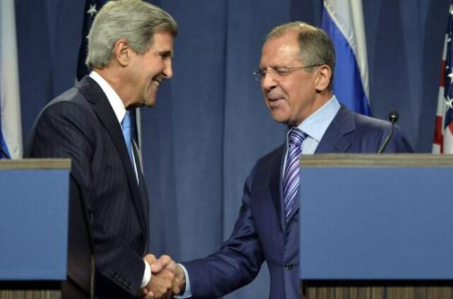 JAV ir Rusija antrą dieną tęsia diskusijas dėl Sirijos cheminių ginklų