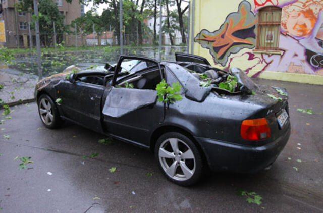 Lietuvoje nuo gamtos stichijų nukentėjo 4 kartus daugiau automobilių