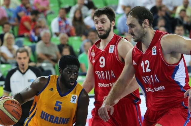 Ukrainos krepšininkai Europos čempionate pranoko serbus