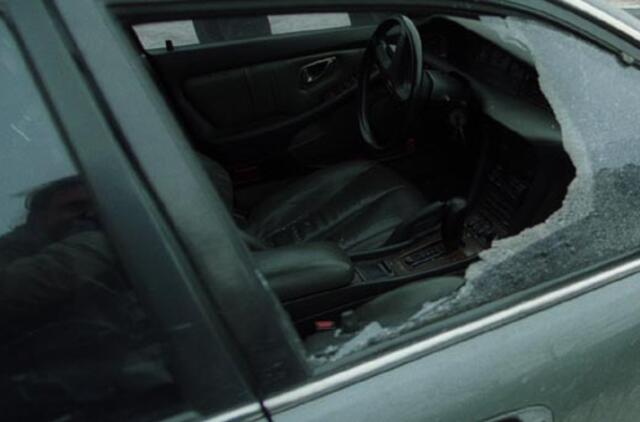 Daužė stiklus ir vogė iš automobilių