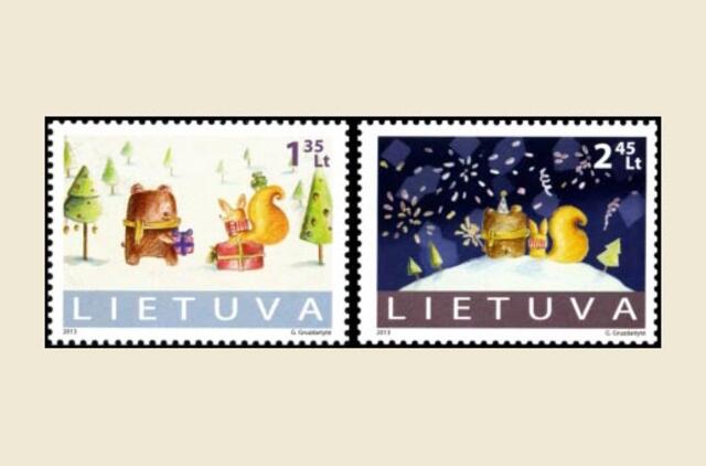 Išleidžiami šv. Kalėdoms ir Naujiesiems metams skirti pašto ženklai
