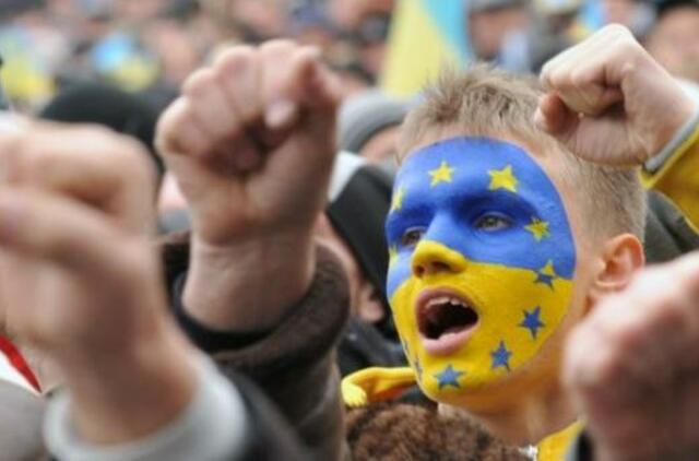 Mitinguotojai užblokavo Ukrainos Vyriausybės pastatą