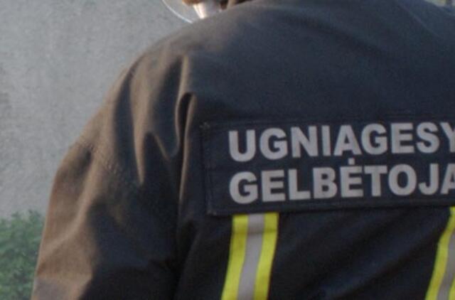 Tauragėje gaisras kilo daugiabutyje