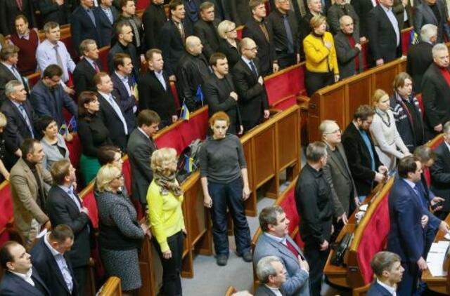 Ukrainos parlamentas patvirtino amnestiją protestuotojams
