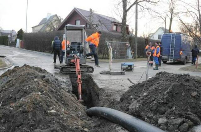 Girininkijos gatvėje - vandens čiurkšlės