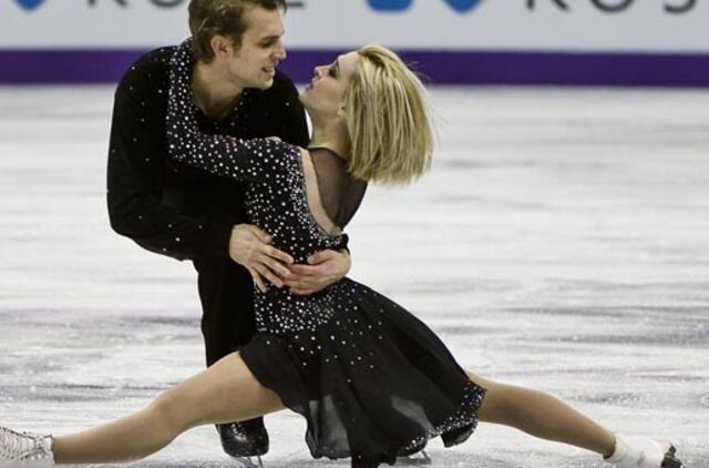 Čiuožėjai Izabela Tobajas ir Deividas Stagniūnas pasaulio čempionate po trumposios programos - trylikti