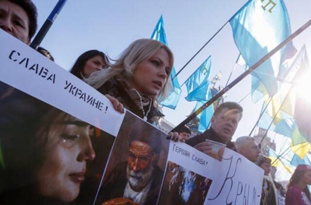 Demonstrantai Ukrainoje prašo Rusijos pagalbos