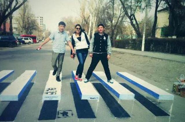 Biškekas pėsčiuosius saugo 3D formatu