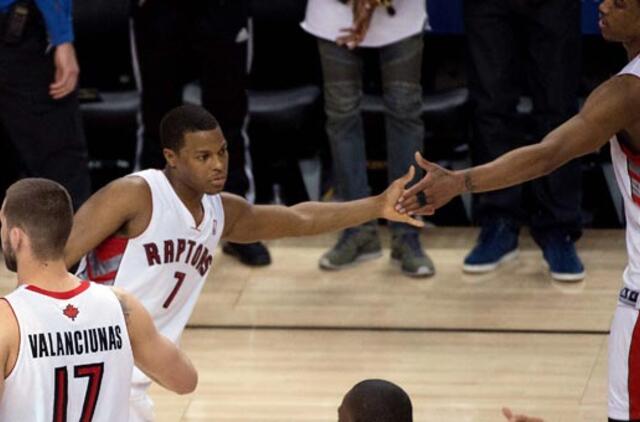 "Raptors" su Jonu Valančiūnu Rytų konferencijos ketvirtfinalio serijoje išsiveržė į priekį