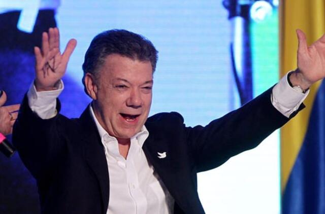 Kolumbijos prezidento rinkimus laimėjo Chuanas Manuelis Santosas